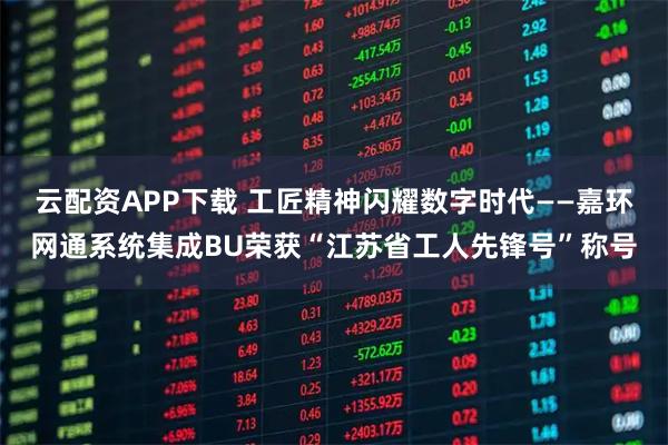 云配资APP下载 工匠精神闪耀数字时代——嘉环网通系统集成BU荣获“江苏省工人先锋号”称号
